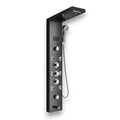 Matt black massage shower panel with LED lighting