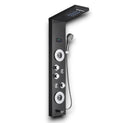 Matt black massage shower panel with digital display