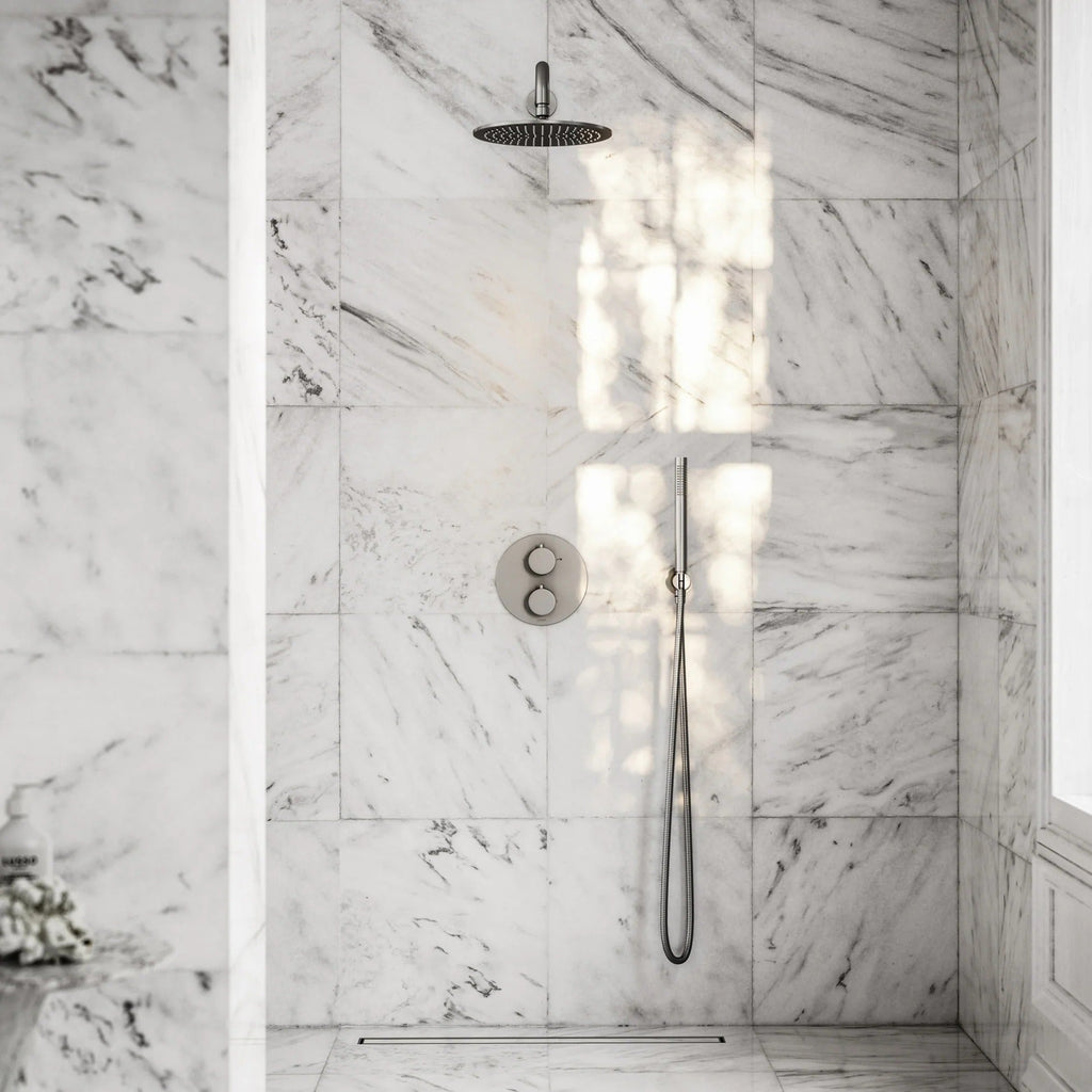 Polished chrome concealed shower valve kit