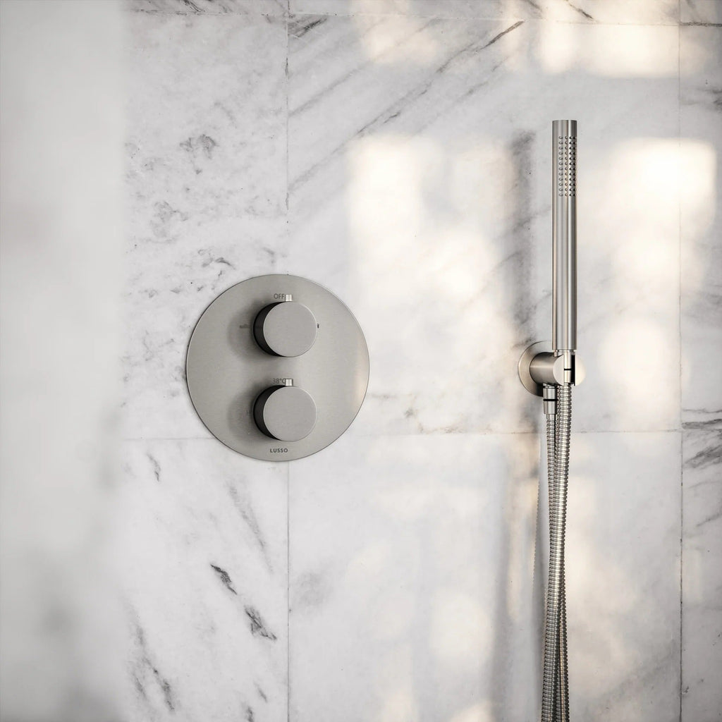 Polished chrome concealed shower valve kit - hand shower and hose