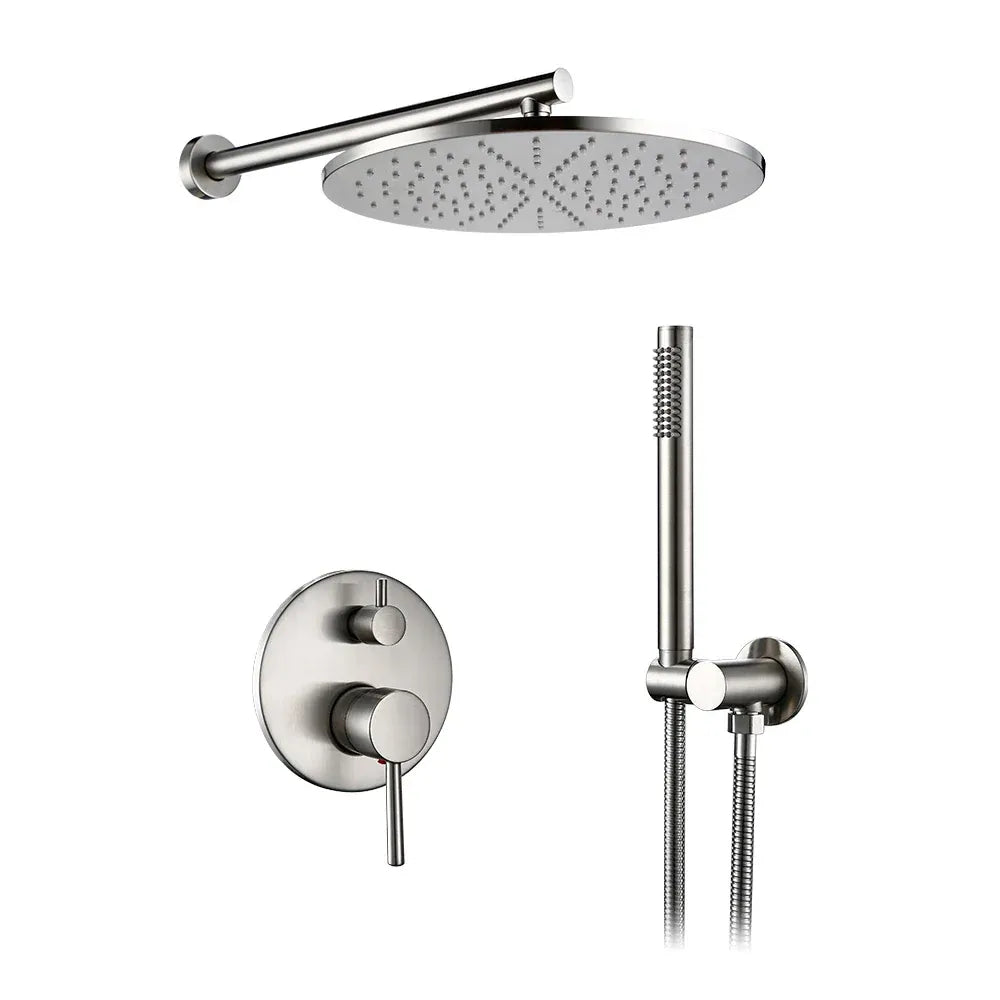 Polished chrome concealed shower valve kit - fitted in a modern bathroom