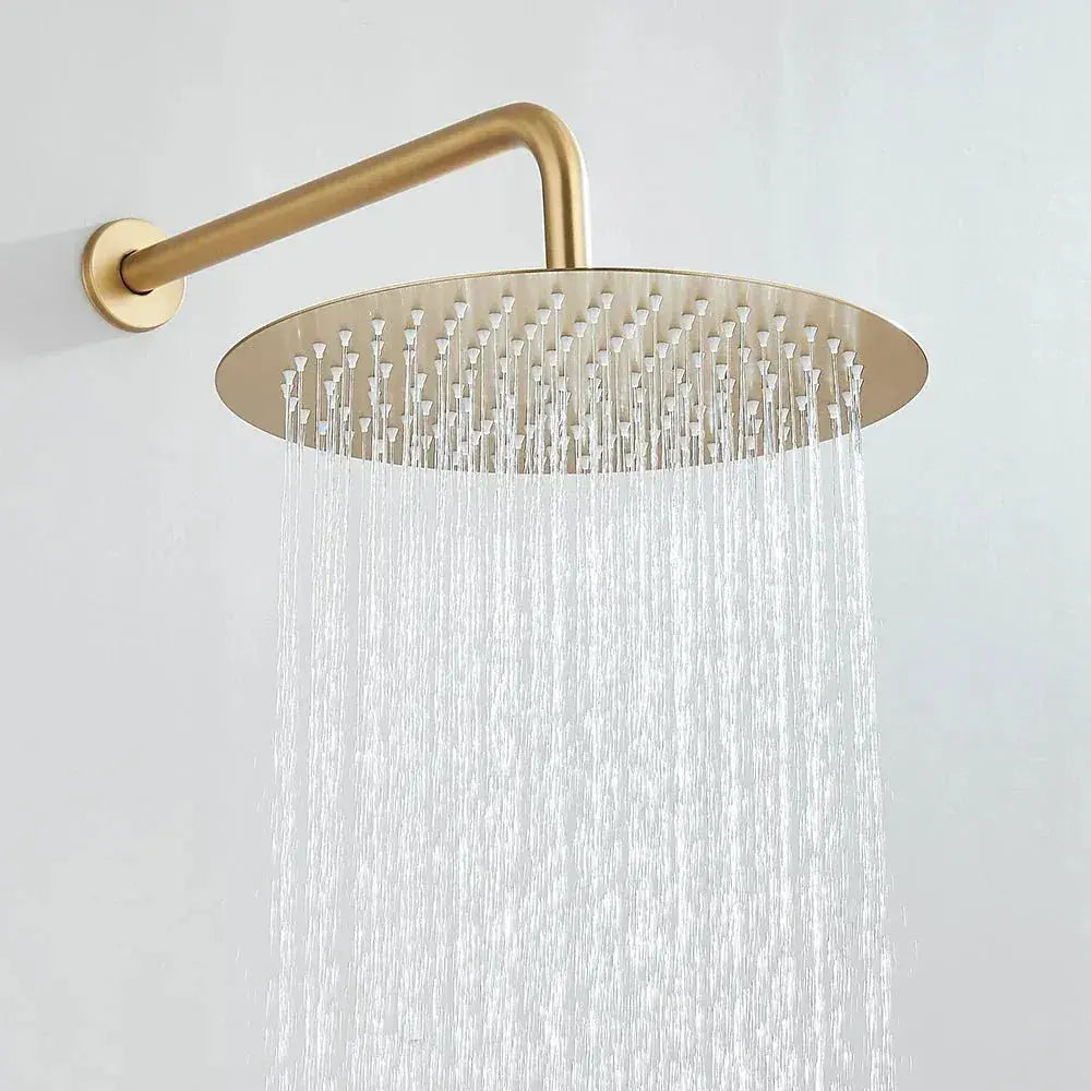 Brushed gold concealed shower valve set - hand shower and hose